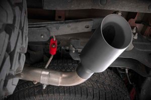 GMC Sierra 1500 Performance Exhaust - Rough Country - Dual Cat Back - Black - '11-'18